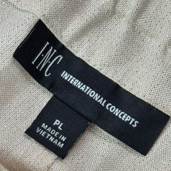 INC international concepts glitter wide leg high rise pants size PLarge - Picture 9 of 9